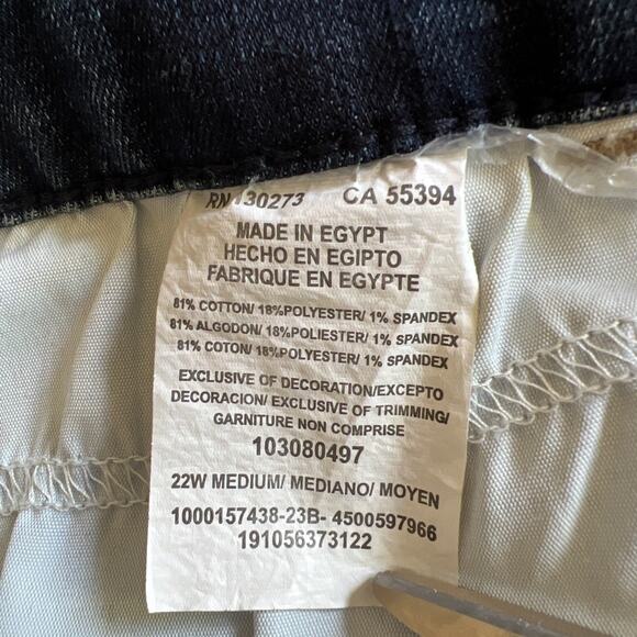 Lee Jeans Women's 22W Blue Relaxed Fit Straight Leg High Rise Stretch Denim - Picture 9 of 12